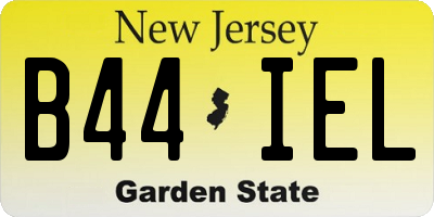 NJ license plate B44IEL