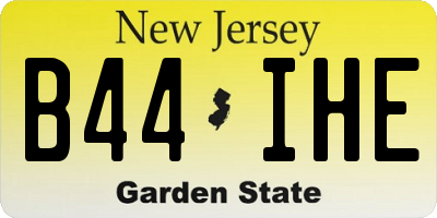 NJ license plate B44IHE