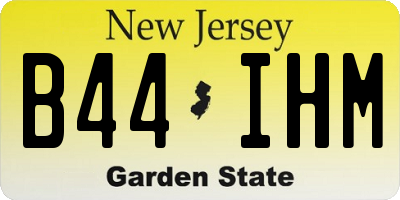 NJ license plate B44IHM