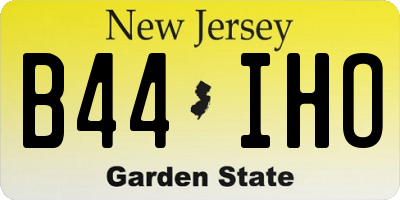 NJ license plate B44IHO
