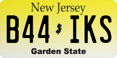 NJ license plate B44IKS