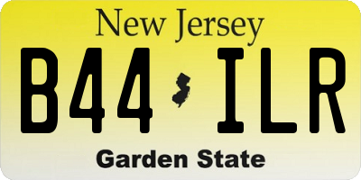 NJ license plate B44ILR