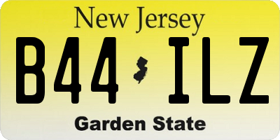 NJ license plate B44ILZ
