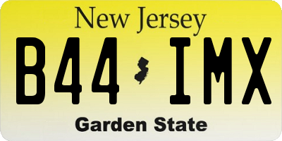 NJ license plate B44IMX