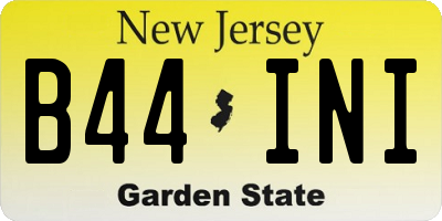NJ license plate B44INI