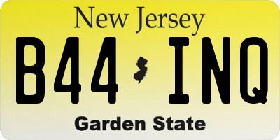 NJ license plate B44INQ