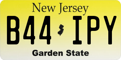 NJ license plate B44IPY