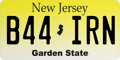 NJ license plate B44IRN
