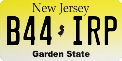 NJ license plate B44IRP