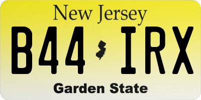 NJ license plate B44IRX