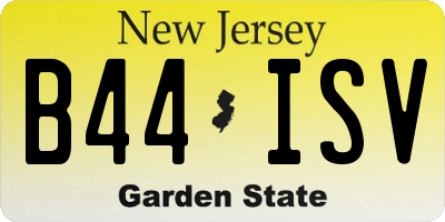 NJ license plate B44ISV