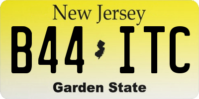 NJ license plate B44ITC