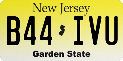 NJ license plate B44IVU