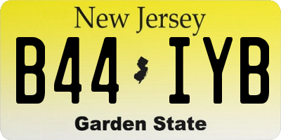 NJ license plate B44IYB