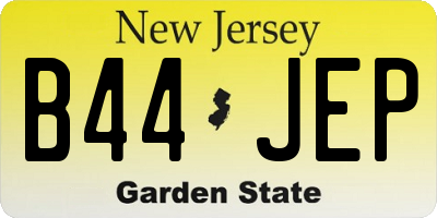 NJ license plate B44JEP