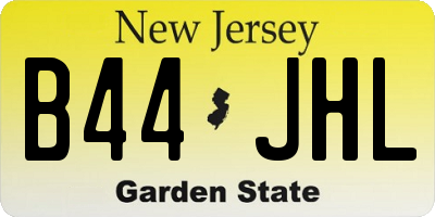 NJ license plate B44JHL