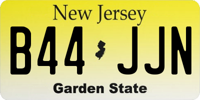 NJ license plate B44JJN