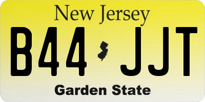 NJ license plate B44JJT