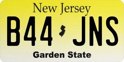 NJ license plate B44JNS