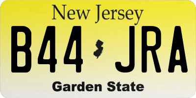 NJ license plate B44JRA