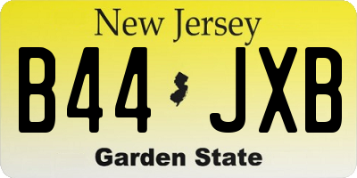 NJ license plate B44JXB