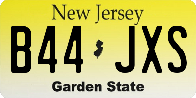 NJ license plate B44JXS