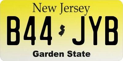 NJ license plate B44JYB