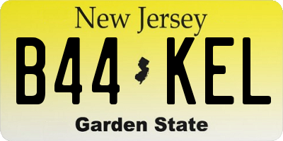NJ license plate B44KEL