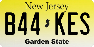NJ license plate B44KES