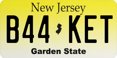 NJ license plate B44KET