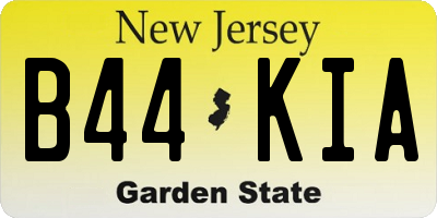 NJ license plate B44KIA