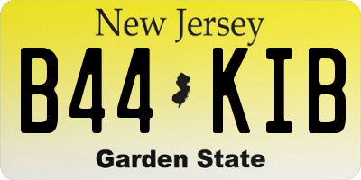 NJ license plate B44KIB
