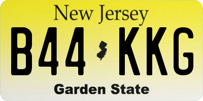 NJ license plate B44KKG