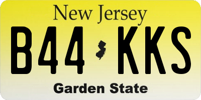 NJ license plate B44KKS