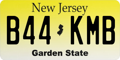 NJ license plate B44KMB