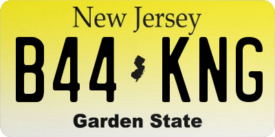 NJ license plate B44KNG