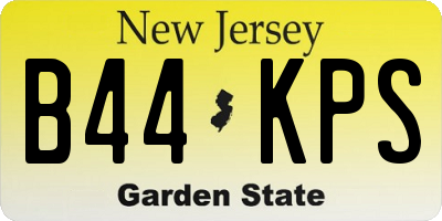 NJ license plate B44KPS