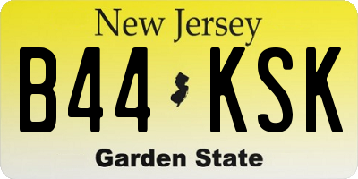 NJ license plate B44KSK