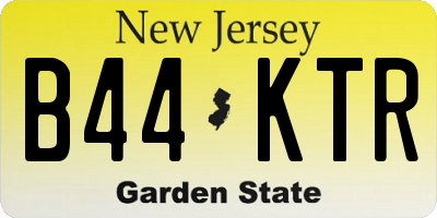 NJ license plate B44KTR