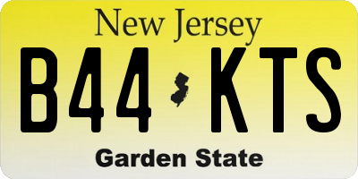 NJ license plate B44KTS