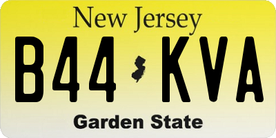 NJ license plate B44KVA