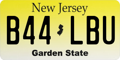 NJ license plate B44LBU