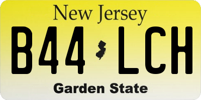 NJ license plate B44LCH