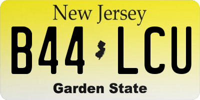 NJ license plate B44LCU