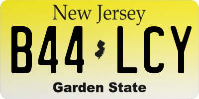 NJ license plate B44LCY