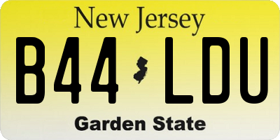 NJ license plate B44LDU