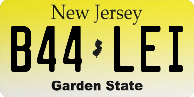 NJ license plate B44LEI