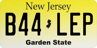 NJ license plate B44LEP