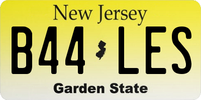 NJ license plate B44LES