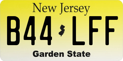 NJ license plate B44LFF